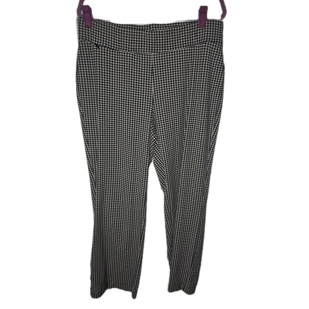 Lands' End Houndstooth Pants XL 18‎ GUC Classic Preppy Stretch Pull On